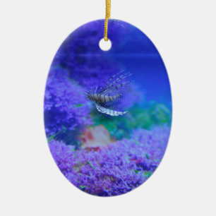 Ornamento De Cerâmica Peixe-Leão-Aquário Peixe-Púrpura Pterois Zebrafish