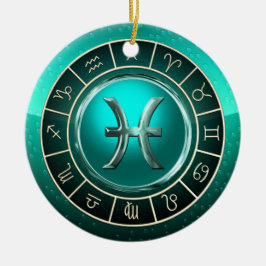 Ornamento De Cerâmica Peixes - o sinal astrológico dos peixes