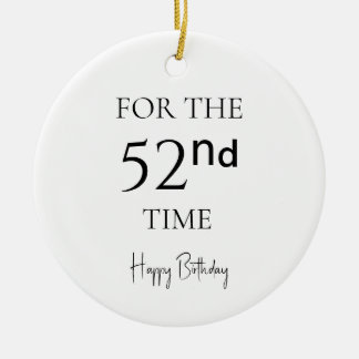 Ornamento De Cerâmica Pela 521ª Vez Feliz Aniversário