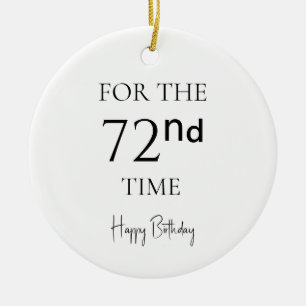 Ornamento De Cerâmica Pela 71ª Vez Feliz Aniversário
