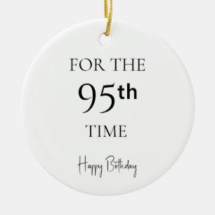 Ornamento De Cerâmica Pela 95ª Vez Feliz Aniversário