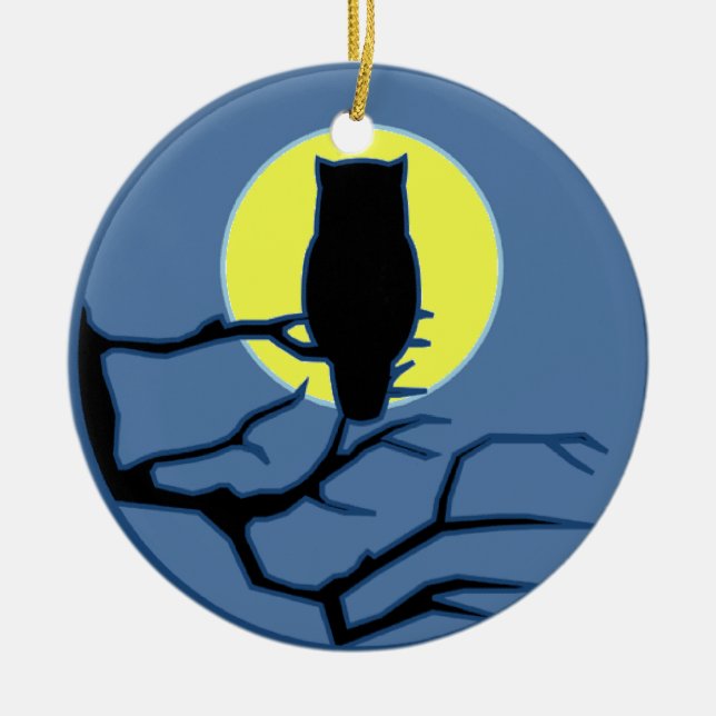 Ornamento De Cerâmica Pela sombra da lua (Frente)