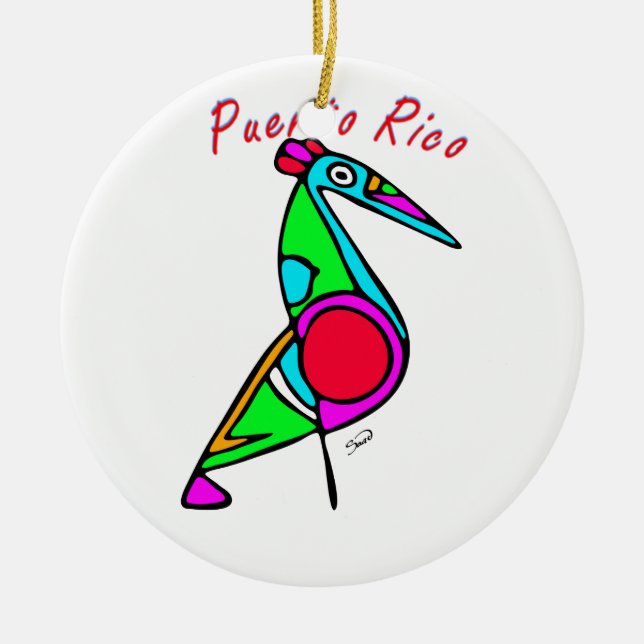 Ornamento De Cerâmica Pelícano Taíno (Frente)