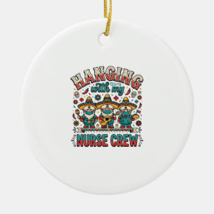 Ornamento De Cerâmica Pendurado Com Minha Camiseta de Enfermeira de Fest