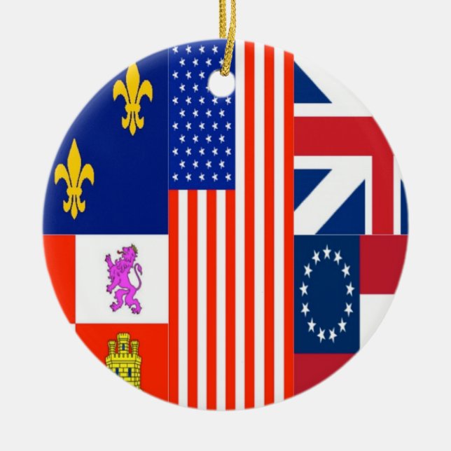 Ornamento De Cerâmica Pensacola Flag (Frente)