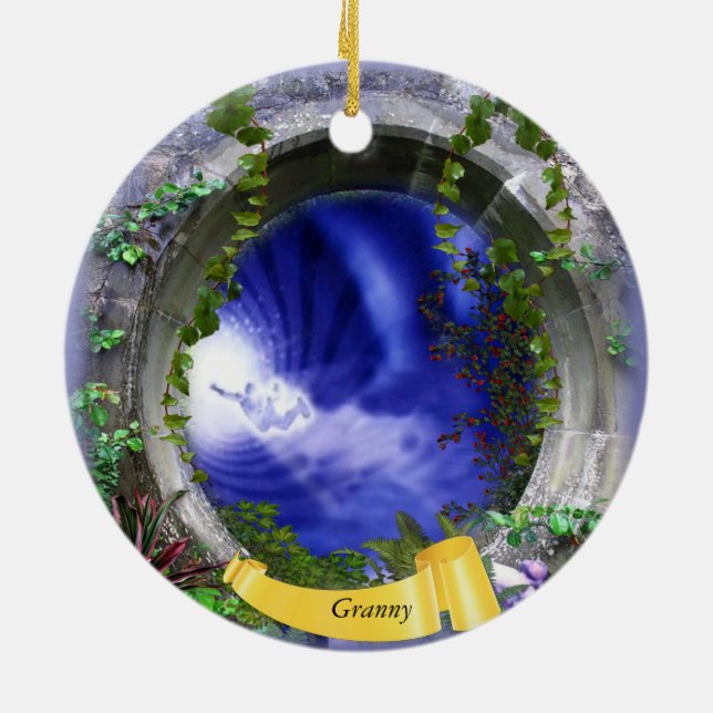 Ornamento De Cerâmica Pensando em você (Traseira)