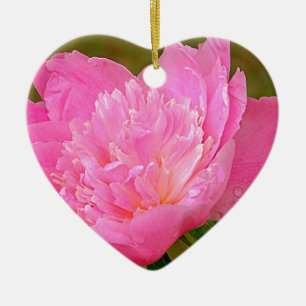 Ornamento De Cerâmica Peônia rosa pálido em produtos