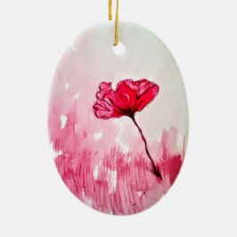 Ornamento De Cerâmica Peony Flower
