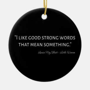 Ornamento De Cerâmica Pequena Citação de Mulheres IV - Estilo Clássico