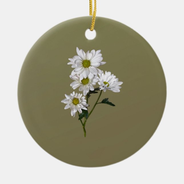 Ornamento De Cerâmica Pequena Daisy Olhando (Frente)