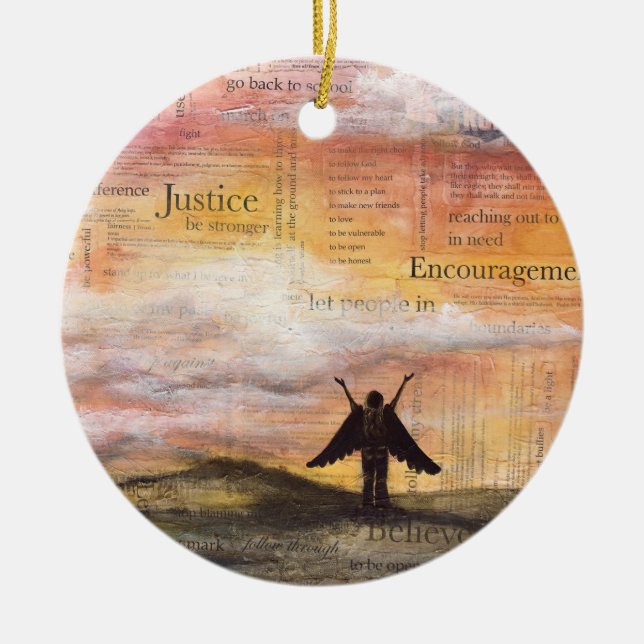 Ornamento De Cerâmica "Pequenas Asas" (Frente)