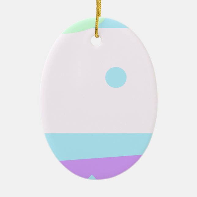 Ornamento De Cerâmica Pequeno Abstrato Monstro ou Abstrato (Frente)