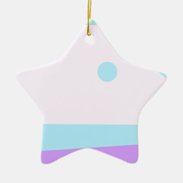 Ornamento De Cerâmica Pequeno Abstrato Monstro ou Abstrato (Frente)