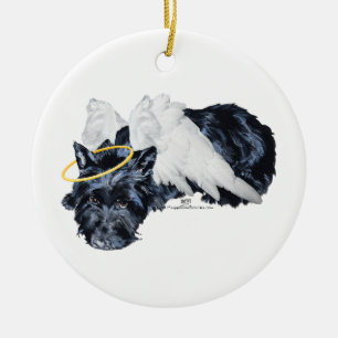 Ornamento De Cerâmica Pequeno Anjo Scottie Descansando