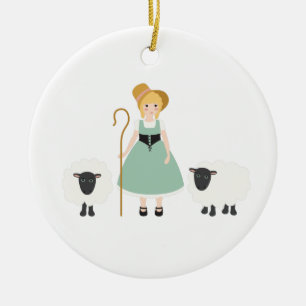 Ornamento De Cerâmica Pequeno Bo Peep