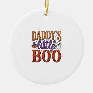 Ornamento De Cerâmica Pequeno Boo de Papai Halloween Vintage