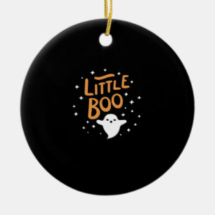 Ornamento De Cerâmica Pequeno Boo, Feliz Halloween Vintage Clássico