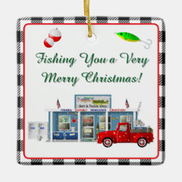 Ornamento De Cerâmica Pequeno Caminhão Vermelho com Compro de Tackers de