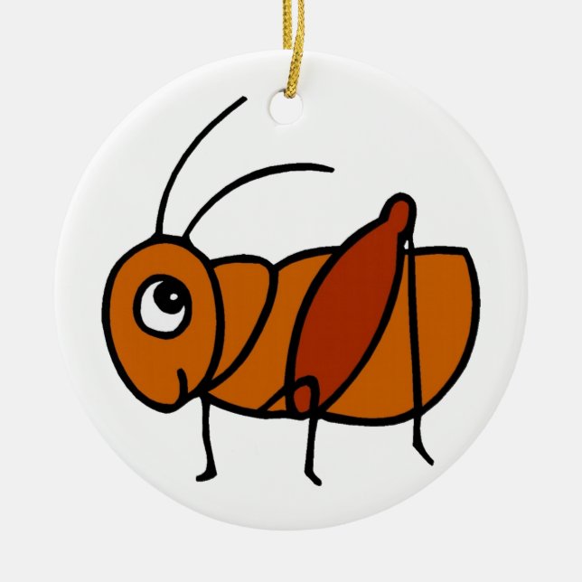 Ornamento De Cerâmica Pequeno Cricket (Frente)