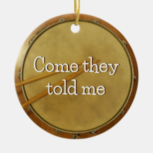 Ornamento De Cerâmica Pequeno Drummer Snare Drum