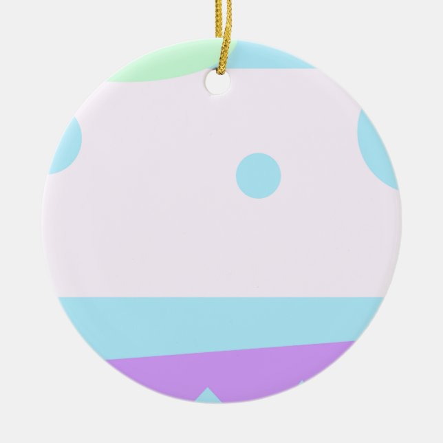 Ornamento De Cerâmica Pequeno monstro Abstrato - (Frente)