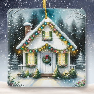 Ornamento De Cerâmica Pequeno Natal Personalizado em Casa