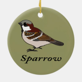 Ornamento De Cerâmica Pequeno Sparrow