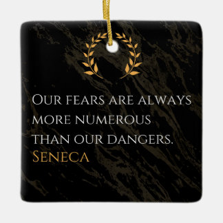 Ornamento De Cerâmica Percepção do Seneca: Medos comparados aos perigos