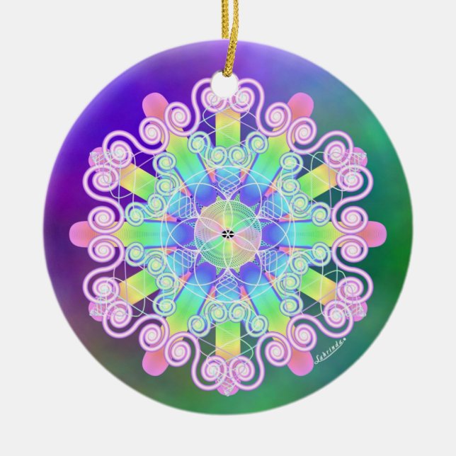 Ornamento De Cerâmica Perdão/gentilmente (Frente)