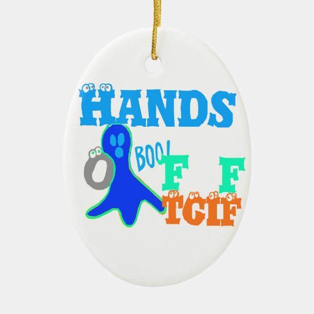 Ornamento De Cerâmica Perfeito Boo! TGIF Obrigado Deus é a sexta-feira H (Frente)