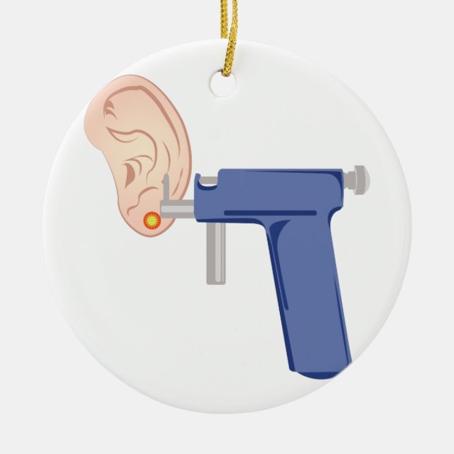 Ornamento De Cerâmica Perfuração da orelha (Frente)