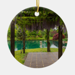 Ornamento De Cerâmica Pérgola De Wisteria