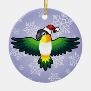 Ornamento De Cerâmica Periquito de Natal / Agapornis / Pionus / Papagaio