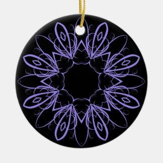 Ornamento De Cerâmica Periwinkle rico mandala