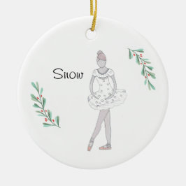 Ornamento De Cerâmica Pernauta Personalizada Snowball Keepsasaké