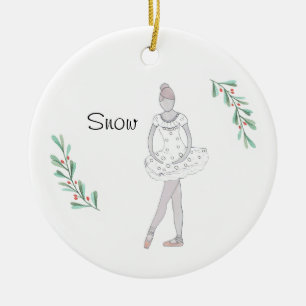 Ornamento De Cerâmica Pernauta Personalizada Snowball Keepsasaké