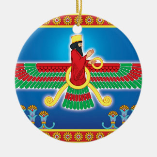 Ornamento De Cerâmica Persa Faravahar do Zoroastrian