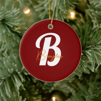 Ornamento De Cerâmica Personalidade do Monograma Elegante