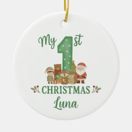 Ornamento De Cerâmica Personalised 1st Christmas Tree Decoration