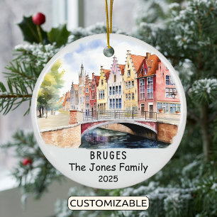 Ornamento De Cerâmica Personalised Bruges Ornament, Bélgica