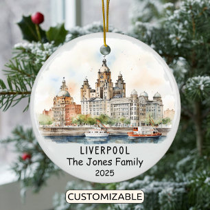 Ornamento De Cerâmica Personalised Liverpool Ornament, Inglaterra