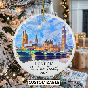 Ornamento De Cerâmica Personalised London Ornament, Inglaterra