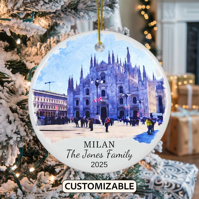 Ornamento De Cerâmica Personalised Milan Ornament, Itália (Criador carregado)