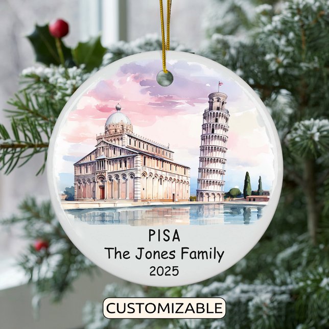 Ornamento De Cerâmica Personalised Pisa Ornament, Itália (Criador carregado)