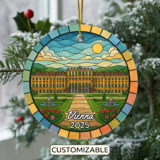 Ornamento De Cerâmica Personalised StainGlass Viena, Áustria