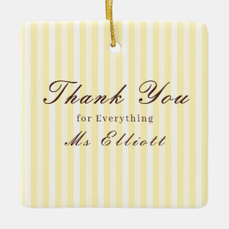 Ornamento De Cerâmica Personalised Thank You Teacher Ornament Buttercup