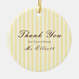 Ornamento De Cerâmica Personalised Thank You Teacher Ornament Buttercup