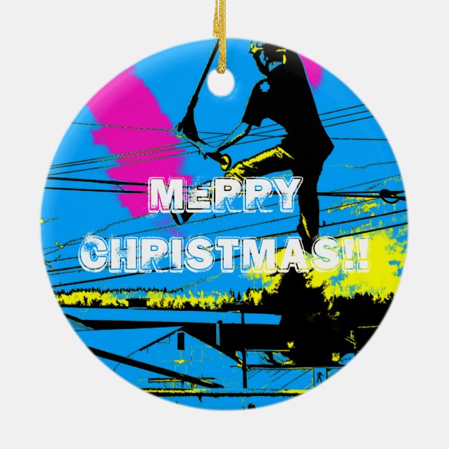 Ornamento De Cerâmica Personalização - Caça-Patinete Alta Voadora (Traseira)