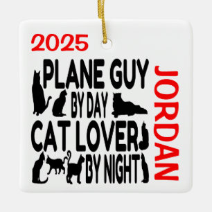Ornamento de Cerâmica PERSONALIZADA Cara de Avião 