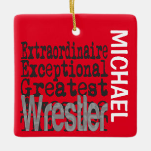 Ornamento de cerâmica PERSONALIZADA do Wrestler Ex